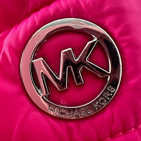 MICHAEL KORS Hot Pink Packable Puffer Jacket  Small - Picture 11 of 13
